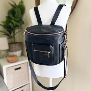 Fawn Design Mini Black Backpack and Crossbody Bag